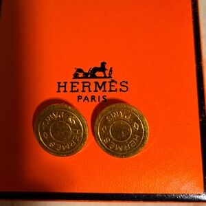 Hermès‎ Gold Coin Earrings